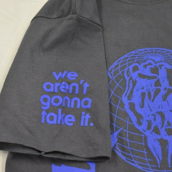 Empyre Mens Resist We Aren't Going To Take It Charcoal Tee Shirt New - Picture 3 of 4